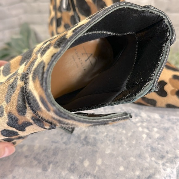 Aquatalia “Marilisa” Leopard Print Calf Hair Kitten Heel Fashion Boot WMS 7M✨EUC - Picture 12 of 13
